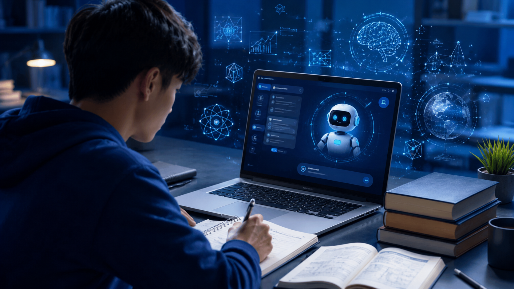 Pelajar menggunakan ChatGPT sebagai tutor AI untuk memahami materi, latihan soal, dan menguji pemahaman